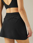 Beyond Yoga Women's Stretch Woven In Stride Lined Skirt in Black