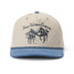 Seager Los Rios Corduroy Snapback Hat in Cream and Blue crown detail