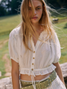 Free People Women's Little Cloud Shirt in Clean Ivory