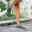 Olukai Men's Kākaha Mesh Slip On Rock Grey three-quarter view
