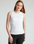 Beyond Yoga Women's Featherweight Your Fit Shirred Tank in White Beyond Yoga Women's Featherweight Your Fit Shirred Tank in White