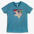 TYLER'S x Jean & James Kids' Texas Map Tee in Blue front view