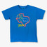 TYLER'S Tyler's x Jean & James Kids' Neon Texas Tee in Blue