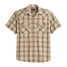 Pendleton Men's Frontier Short Sleeve Snapshirt Brown Plaid front view