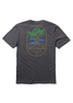 The Vissla Men's Twin Palms Comp Lite Eco Drirelease Tee in Black