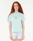 Rip Curl Girls' Butterfly Heritage Tee in Washed Aqua Rip Curl Girls' Butterfly Heritage Tee in Washed Aqua