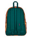 JanSport SuperBreak Plus backpack in bogcore camo brown, back view angle
