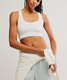 FP Movement Women's Go To Sports Bra in White front view