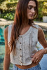 By Together Women's Rory Crochet Vest detail
