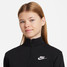 Nike Girls Club Fleece Half Zip in Black side view