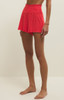 Z Supply Women's Dawn Smocked Shorts Crimson Crush back