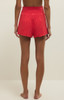 Z Supply Women's Dawn Smocked Shorts Crimson Crush side