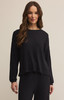 Z Supply Women's Daydream Ribbed Long Sleeve in Black Sands Z Supply Women's Daydream Ribbed Long Sleeve in Black Sands