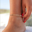 Pura Vida Stretch Bead Anklet in Monochrome detail view