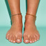 Pura Vida Harper Paperclip Chain Anklet on ankle