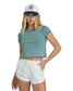 Billabong Women's Daily Tee Short Sleeve Knit Top in Blue Mist
