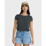 Billabong Women's Daily Tee Short Sleeve Knit Top in Black Sand