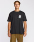 Billabong Men's Portal Premium T-Shirt in Washed Black flat lay