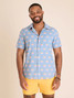 Chubbies Men's Breezetech Friday Woven Shirt Laurel-embroidered in Dusty Blue Chubbies Men's Breezetech Friday Woven Shirt Laurel-embroidered in Dusty Blue