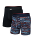 Saxx Men's Vibe Xtra 2-Pack Boxer Briefs in Rough Terrain/Black