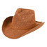 Sequin CC Cowboy Hat in Burnt Orange front view