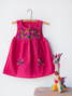 Jitana Toddlers' Jardinita Dress in Magenta