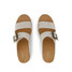 TOMS Women's Diana Mule Buckle Wedge Sandals in Natural Tan angle view