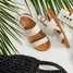 TOMS Women's Marin Strap Sandals Natural Tan sole view