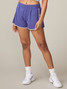 Thrive Societe Women's Pleated Side Run Short in Retro Blue White Thrive Societe Women's Pleated Side Run Short in Retro Blue White