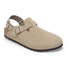 The Birkenstock Women's Tokio Clogs in Taupe Suede The Birkenstock Women's Tokio Clogs in Taupe Suede