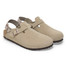 Birkenstock Women's Tokio Clogs Taupe Suede side view
