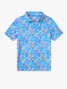 Chubbies Boys' Performance Polo in The Single & Ready To Flamingle front view