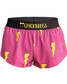 ChicknLegs Women's Pink Bolts 1.5" Split running Fille Shorts ChicknLegs Women's Pink Bolts 1.5" Split running Fille Shorts