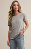 Z Supply Women's Foundation Premium Slub Tee in Classic Heather Grey Z Supply Women's Foundation Premium Slub Tee in Classic Heather Grey