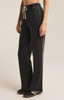Z Supply Women's Hunter Knit Denim Pants in Vintage Black