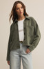 Z Supply Women's All Day Cropped Knit Jacket in Hunter Green Z Supply Women's All Day Cropped Knit Jacket in Hunter Green