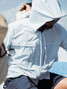 Duck Camp Men's Hybrid Guide Hoodie in Ice Water worn view