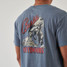 Burlebo Men's Moonlit Cowboy Tee in Heather Blue Jean side view