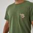 Burlebo Men's Mallard Camo Dog Tee in Heather Olive back view