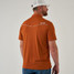 Burlebo Men's Pearl Snap Performance Polo Burnt Orange front