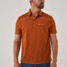 Burlebo Men's Pearl Snap Performance Polo Burnt Orange side