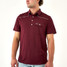 Burlebo Men's Pearl Snap Performance Polo in Maroon