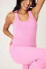 PJ Salvage Women's Beloved Rip Tank Top in Pink Rose