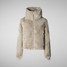 Save The Duck Women's Jeon Jacket in Rainy Beige full length