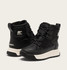 Sorel Kids' Whitney III Mid Waterproof Boots Black and White angle three view