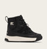 The Sorel Kids' Whitney III Mid Waterproof Boots in Black and White