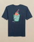 Southern Tide Men's Basket of Beers Pocket T-Shirt in Dress Blue Southern Tide Men's Basket of Beers Pocket T-Shirt in Dress Blue