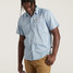 The Howler Brothers Men's H Bar B Snapshirt in the Faded Blue Oxford Colorway The Howler Brothers Men's H Bar B Snapshirt in the Faded Blue Oxford Colorway