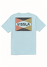 The Vissla Men's Spectrum Organic Tee in Blue Mist The Vissla Men's Spectrum Organic Tee in Blue Mist