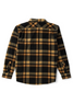 The Vissla Men's Eco-Zy Polar Flannel Shirt in Black Plaid